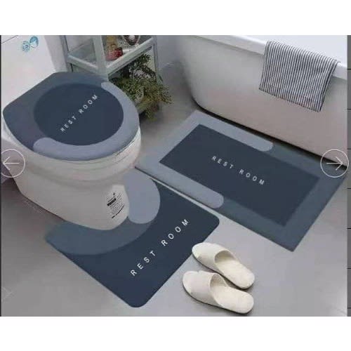 3 In 1 Absorbent Toilet Mat