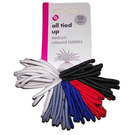 Medium Colored Bobbles 50-pack, Multicolor- Hair Accessories