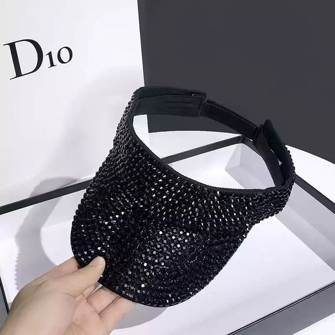 GLITTERY RHIMESTONE VISOR CAP