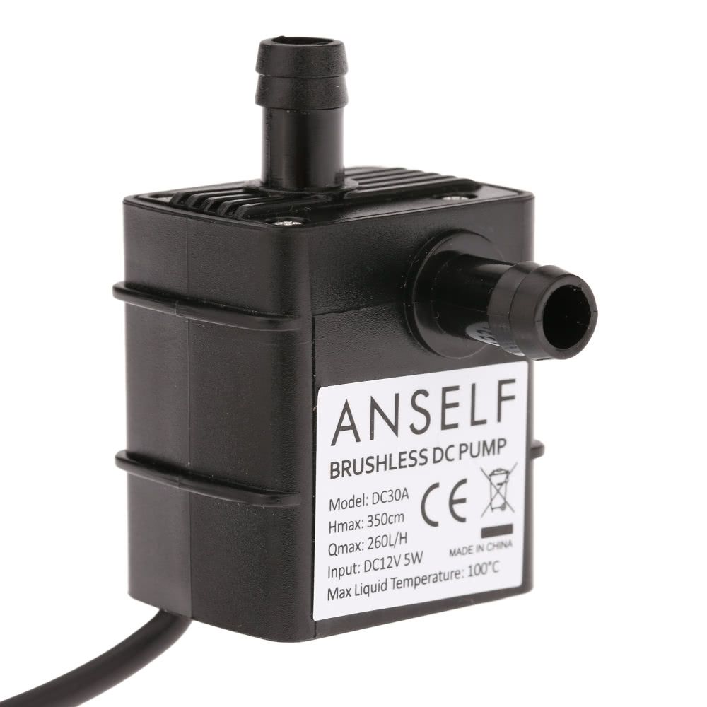 Anself Ultra-quiet Mini DC12V 5W Micro Brushless Water Oil