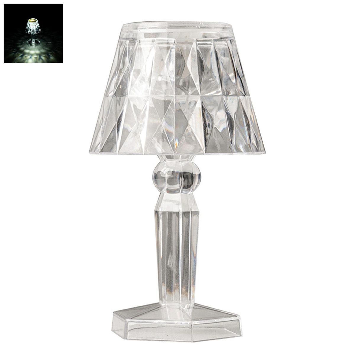 Led Lamp Glow 3-color Led Bedside Lamp Battery Powered for Parties Warm White