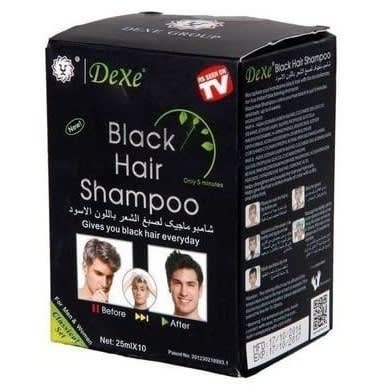 Black Hair Shampoo - 25ml - 10 Sachets