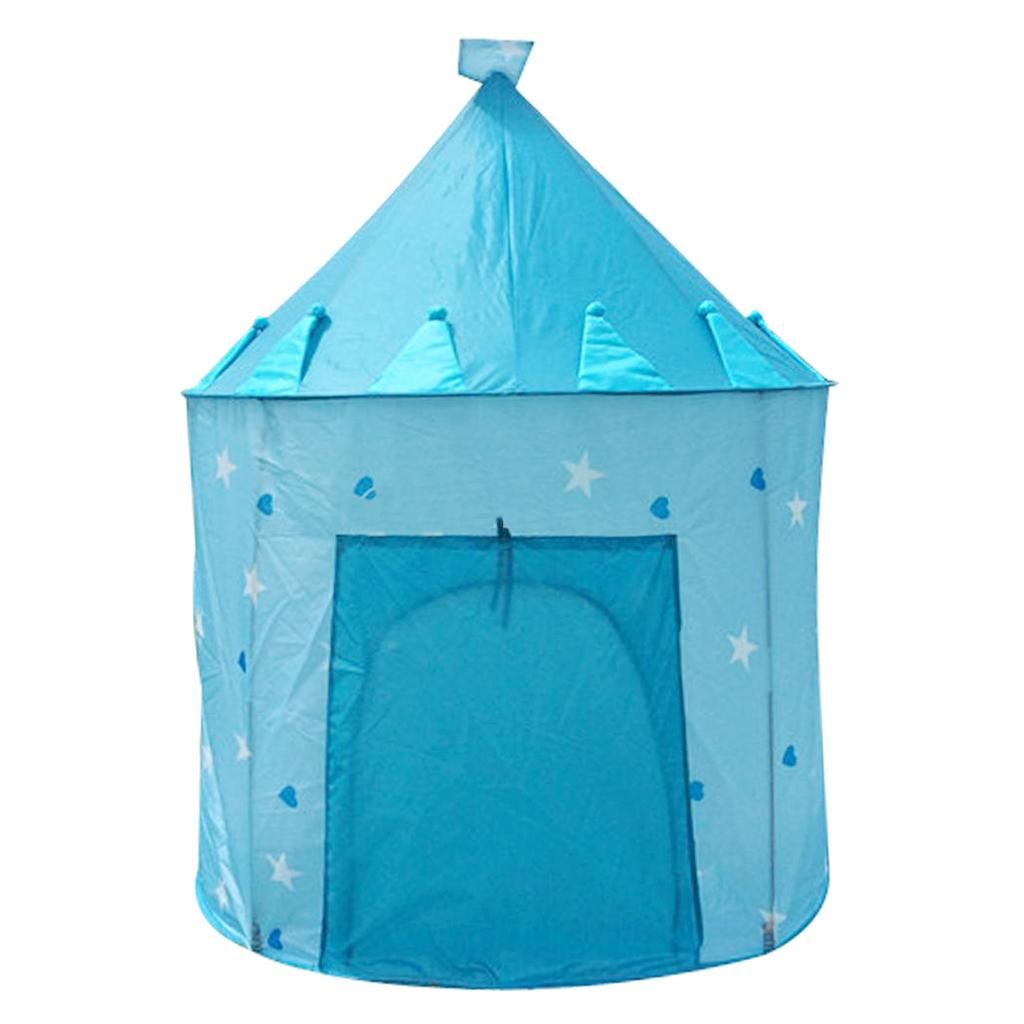 Collapsible Girls Fairy Play Tent Children Kids Room Play House Blue