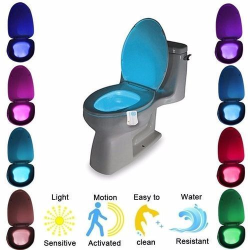 Automatic Colors LED Light Night Sensor Toilet Seat  /WC