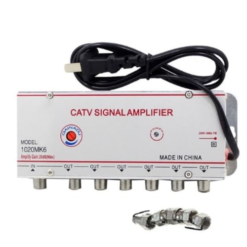 8 In 1 Out CCTV Cable Digital TV Video Signal Amplifier /Amp Booster Splitter