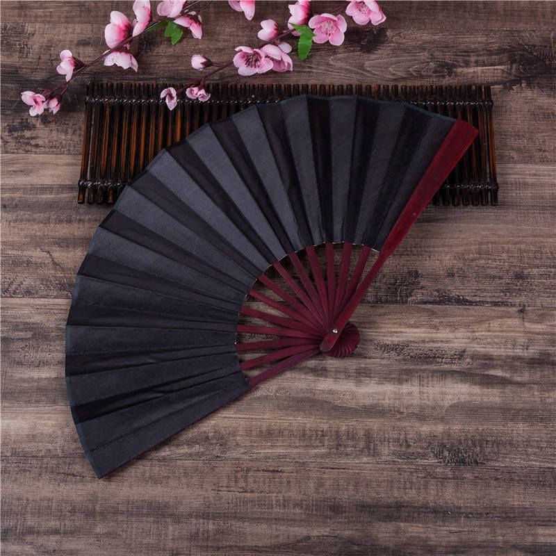 1pcs Large Japanese Bamboo Hand Fan Men/Women Plain DIY For Party Rave Supplies Event Chinese Color Folding