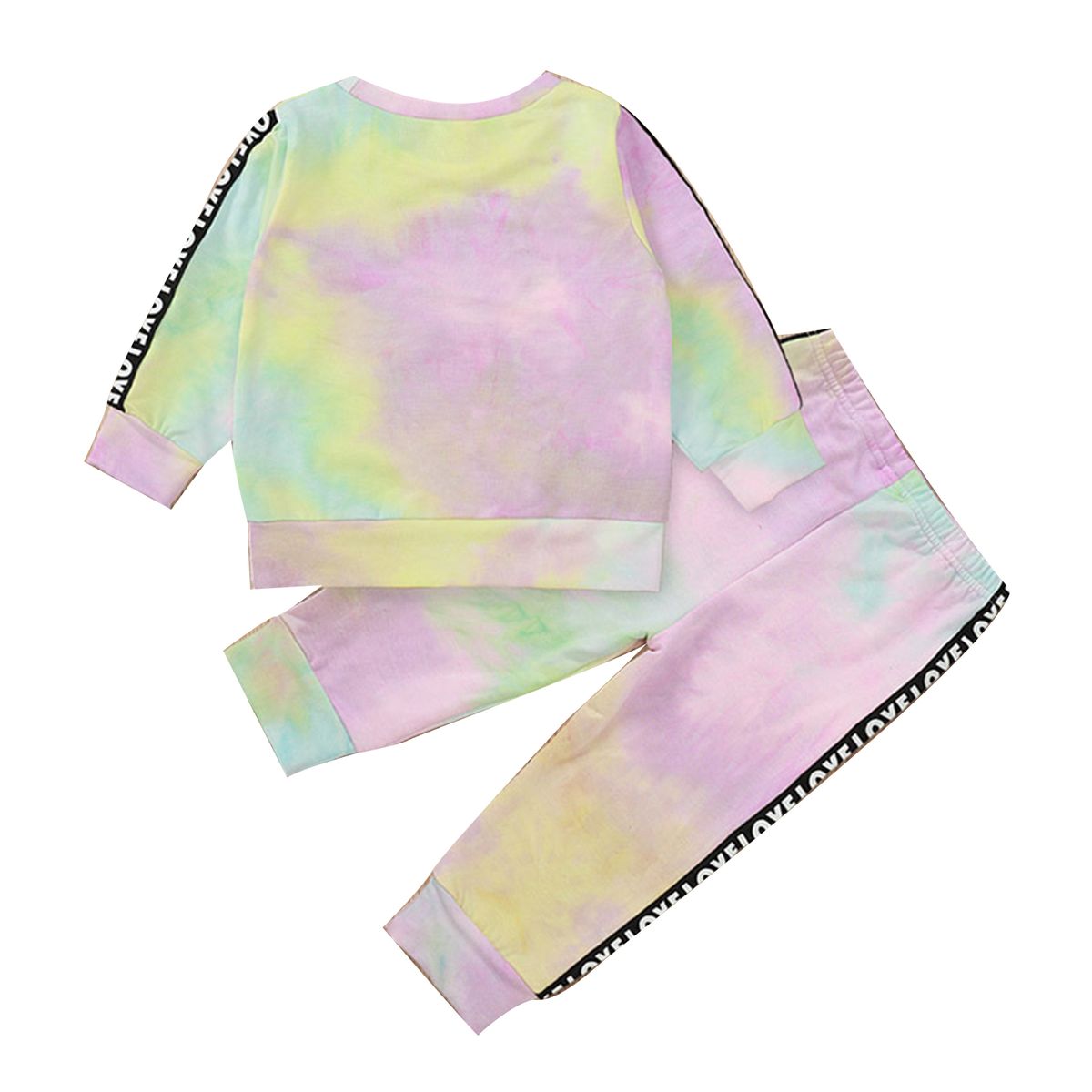 Kids O Neck Top T-shirt Tie-dye Printed Loose-Purple