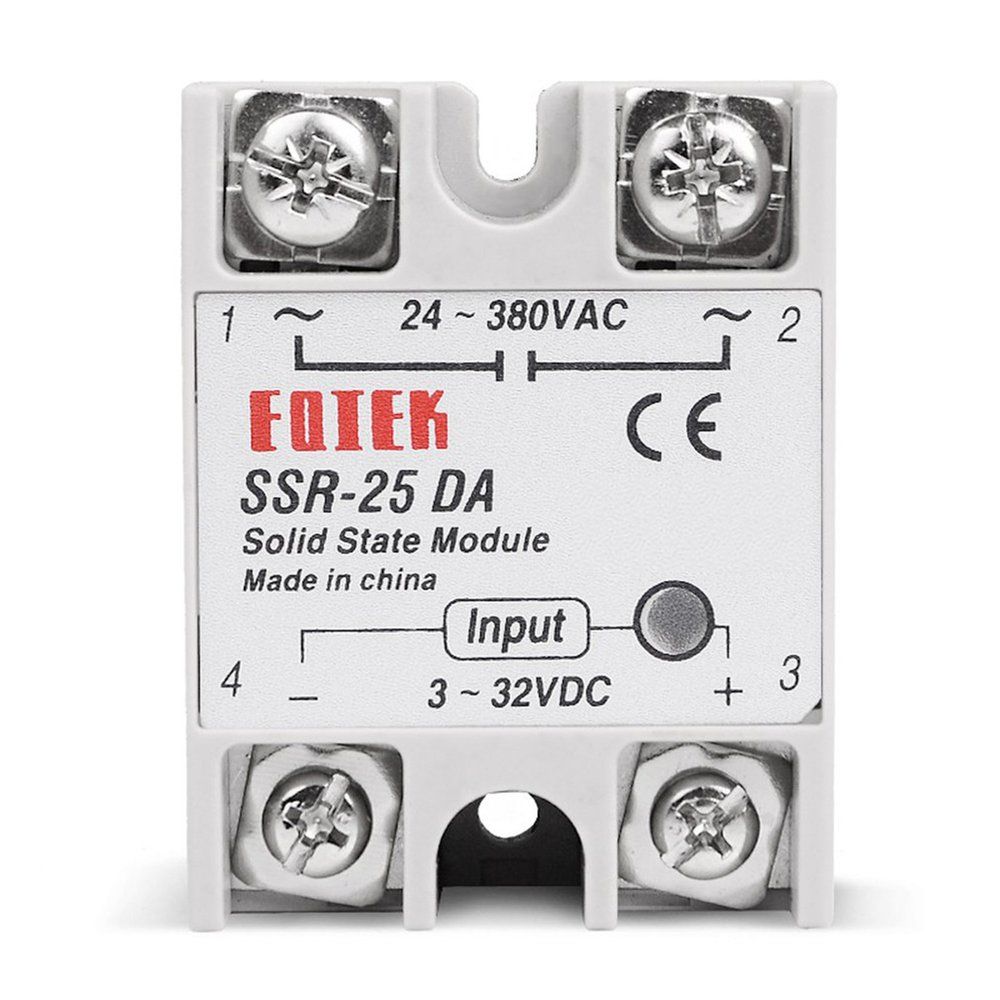Solid State Relay DC-AC SSR-10A 25A 40A 60A 80A 100A 3-32V DC TO 24-380V AC White