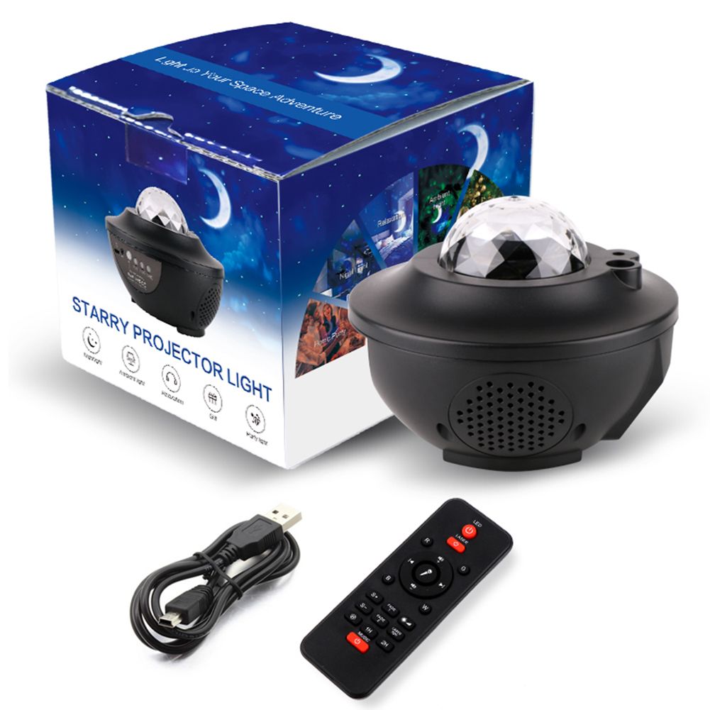 LED Star  Night Light Galaxy Starry Night Lamp Ocean Wave  With Music  Speaker E Control For Kid