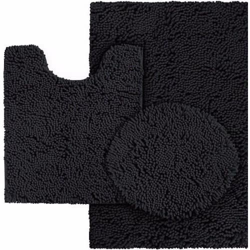 Bathroom Rug Set - 3pcs - Black