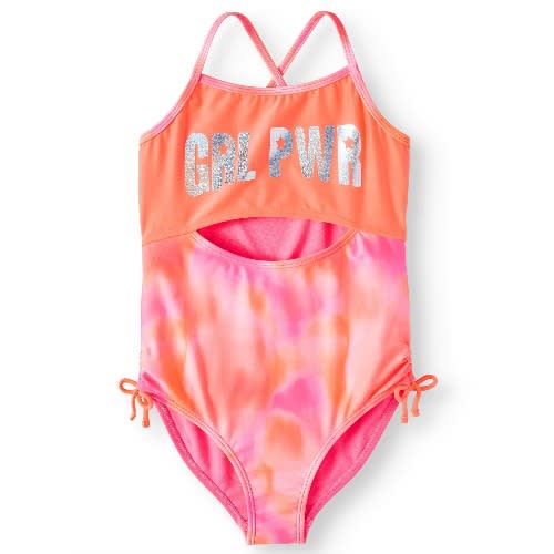 Glittering Girl Power Swimsuit - upf 50+ Protection