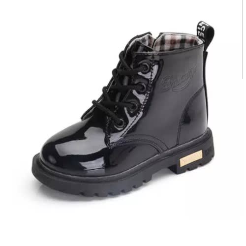 Unisex Glossy Boot - Black