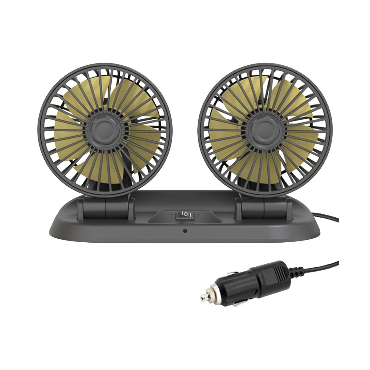 12V Car Fan Universal Dual Head Fan Portable Fan