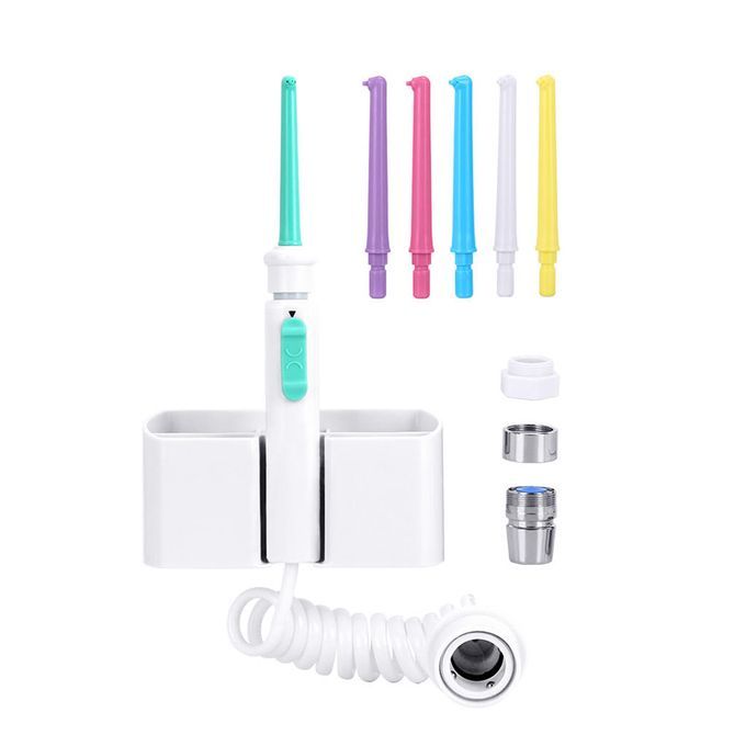 Dental Faucet Water Jet Flosser Irrigator Teeth Cleaner With 6 Nozzles
