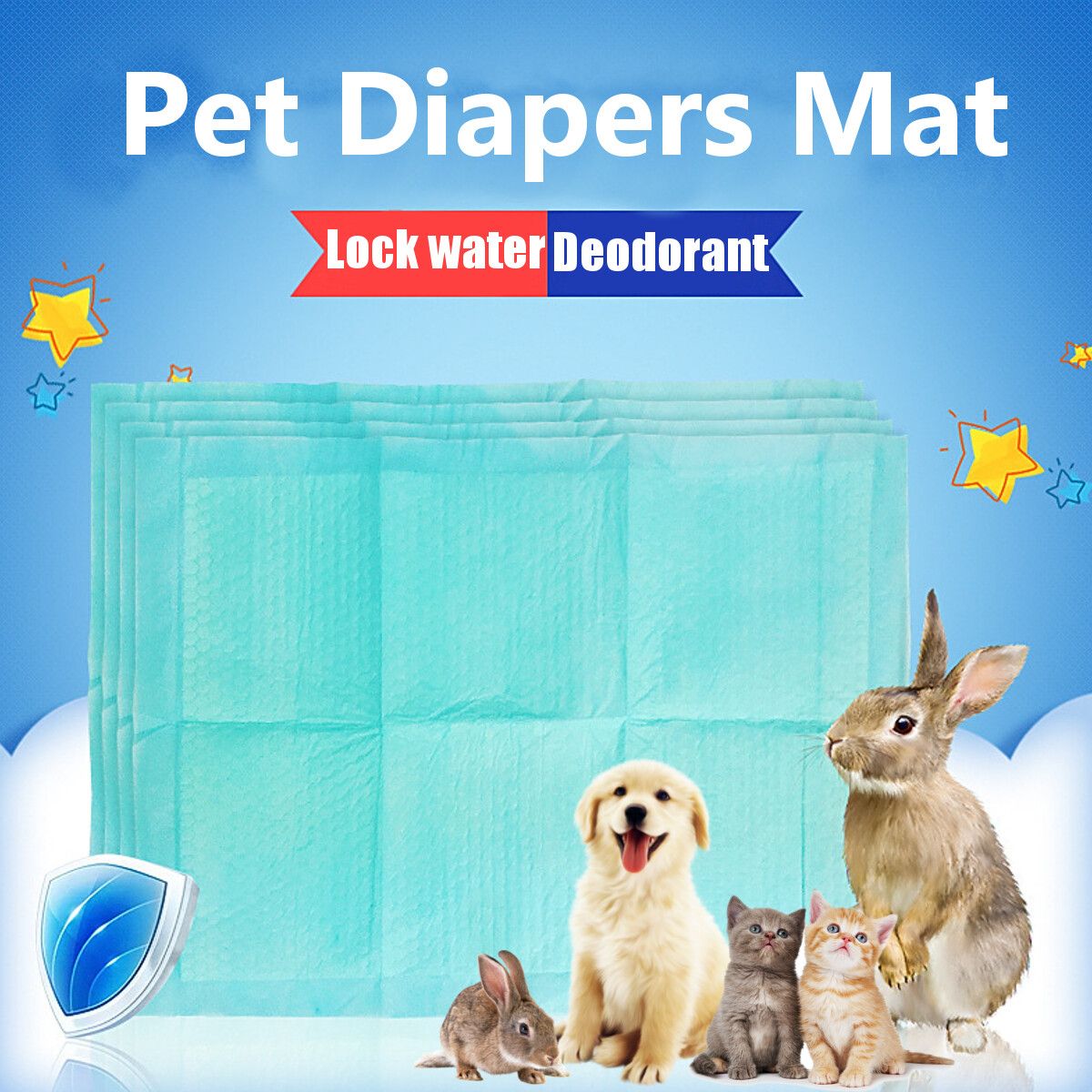 50Pcs Pet Disposable Diaper Dog Doggy Cat Diapers Nappy Pads Paper Mat