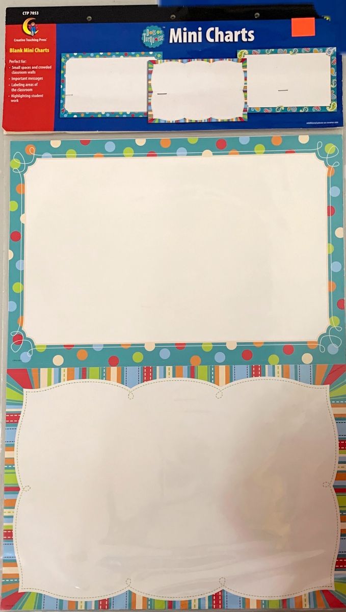 CREATIVE TEACHING PRESS BIG BULLETIN BOARD SET: MINI CHARTS