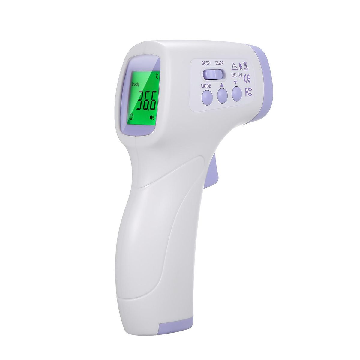 Non-contact Infrafred Thermometer Forehead Ear Thermometer 0.5s Fast Reading Beep Alarm LCD Display 3-color Backlight for Body and Surface Temperature Measurement &deg;C/&deg;F Body/Object Temperature 32 Memory Groups