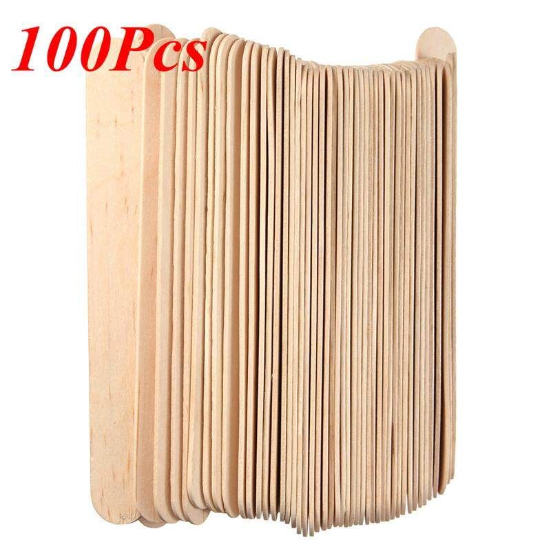 100Pcs 6 Inch Wood Tongue Depressor Large Wooden Waxing Spatula Stick Craft