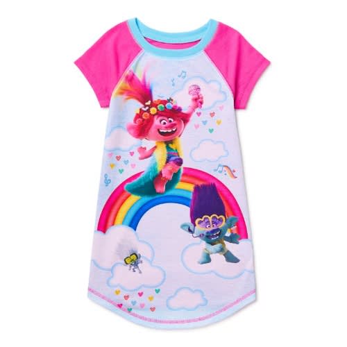 Girls Dreamworks Trolls Nightgown - 2in1 - Size Run Small