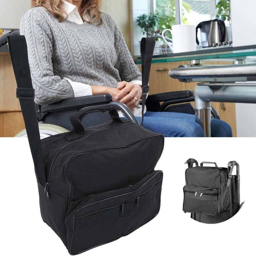 Portable Large Capacity Wheelchair Storage Bag Shopping Mobility Storage Handbag