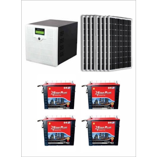 Afripower 3.5kva Inverter System With 4 Units 220ah Starplus Tubular Battery/8 Solar Panel