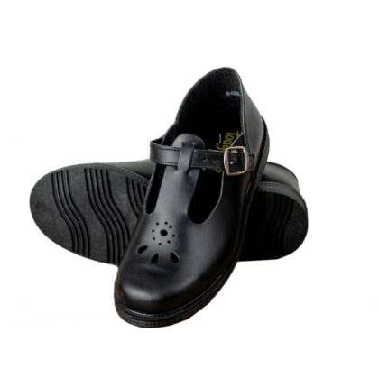 Back To School Cortina Unisex School Shoes- Black
