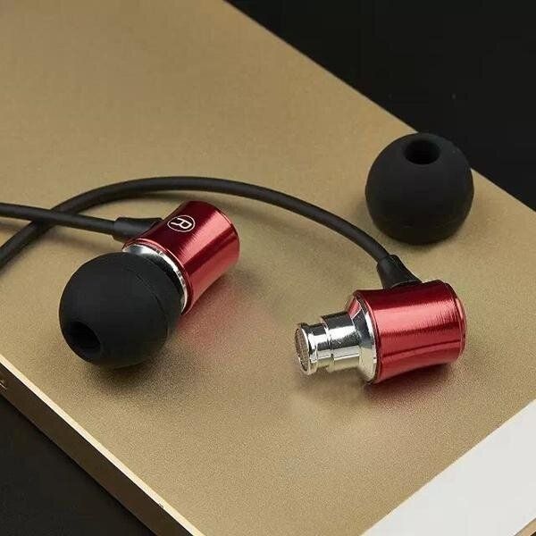 JBM- MP3 Metal In-ear Stereo Earphone Headphone Headset Red