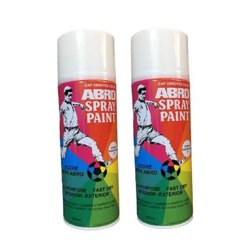 Abro Spray Paint - White - 2pcs - 400ml