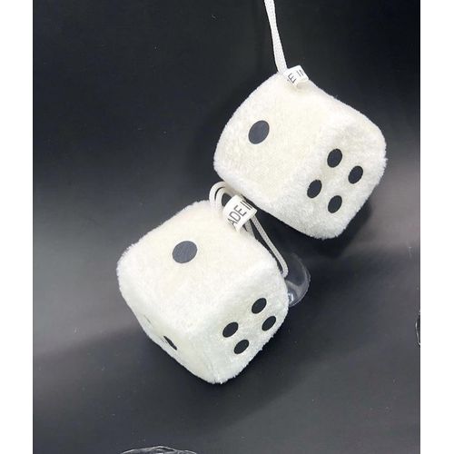 Dice Car Hanging Airfreshner White Color
