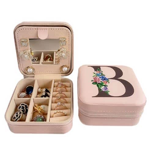 Jewelry Organizer Storage Box With Mirror