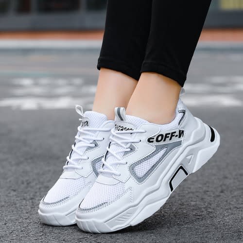 Light-weight Unique Sneakers - White