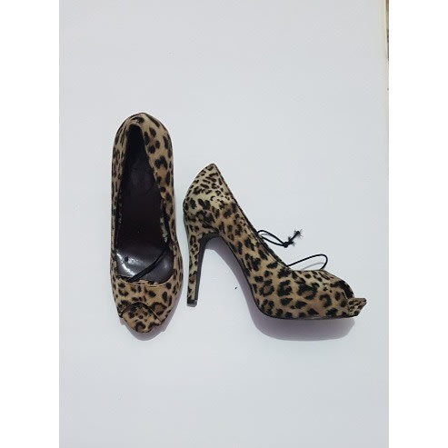 Animal Print Peep Toe Shoes