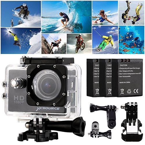 HD 1080P SJ4000 Waterproof Action Camera Super Kits With 3 Battery (Black) LF557-SZ