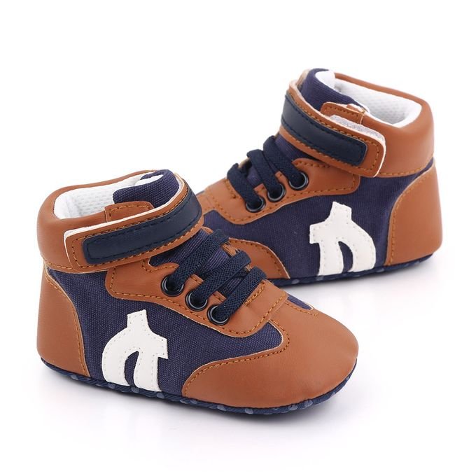 Sean Baby Boy High Ankle Prewalker Shoe - Brown