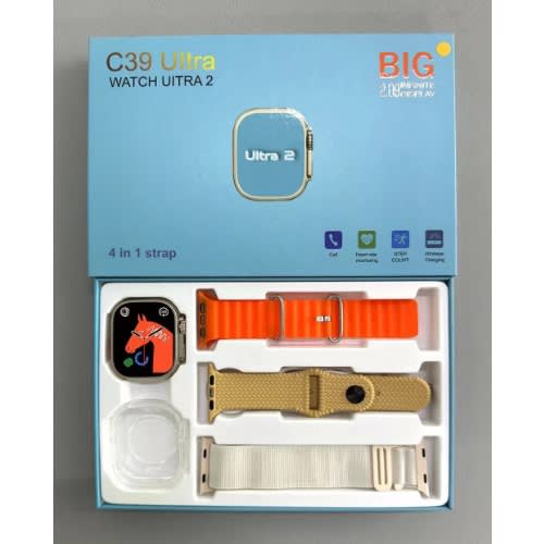 C39 Ultra 2 Watch - 3 Straps - Full Touch Screen /Heart Rate /Support Android & Ios