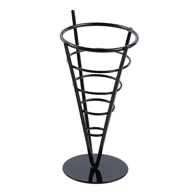 French Fries Holder/Basket Stand For Cone Popcorn Vegetables Black