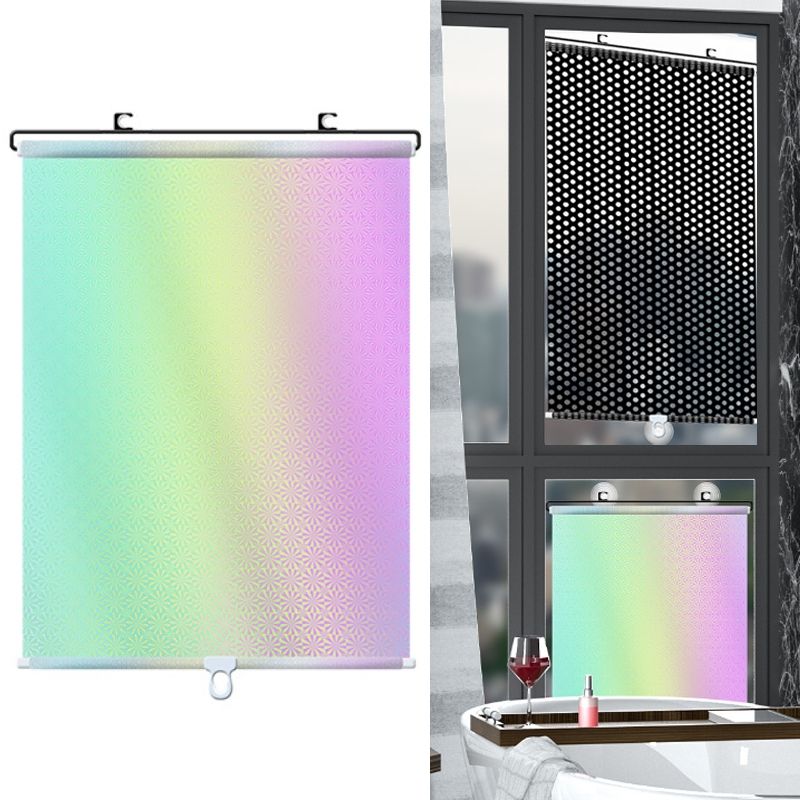 Telescopic Car Sun Protection Curtain 50x125cm Laser Silver