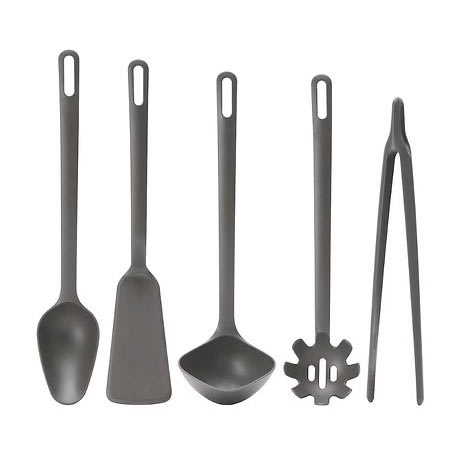 FullAndad 5-piece Kitchen Utensil Set, Grey