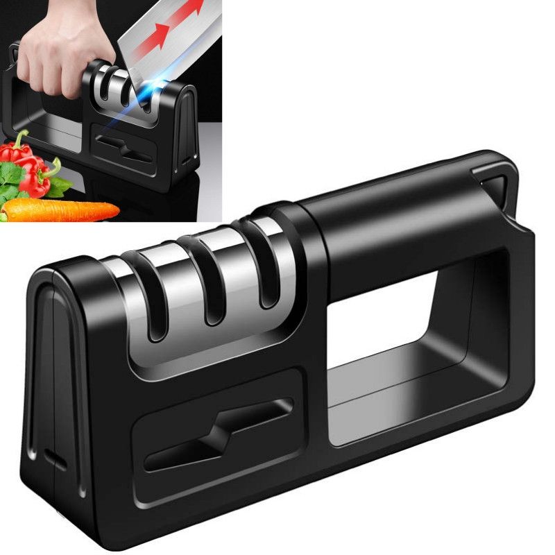 Kitchen Sharpener, Specification:Diamond Cutter Head, Color:Black