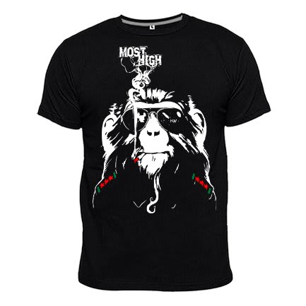 Most High Print Tshirt - Black
