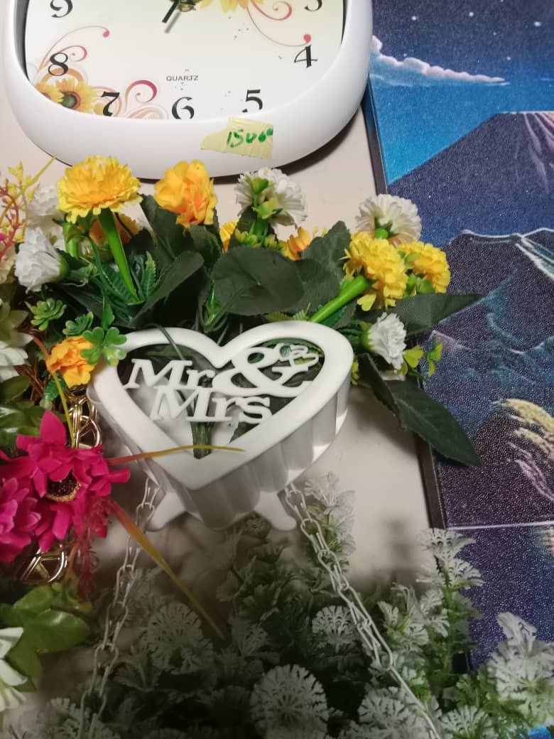 Beautiful Decoration Artificial Potted Flowers Mr and Mrs