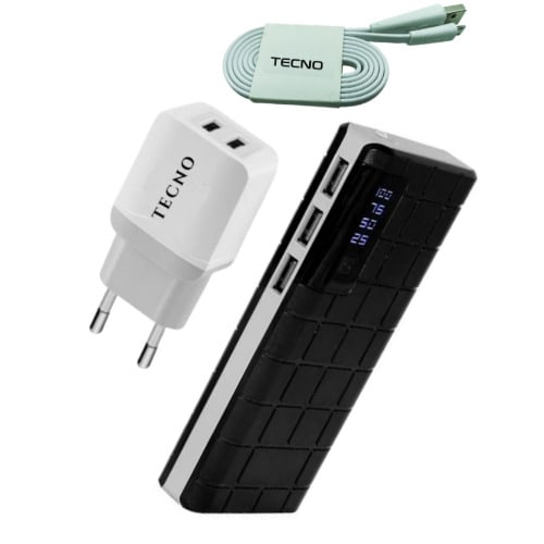 40,000mah Power Bank With Tecno/android Fast Charger & Data Sync Wristband Cable