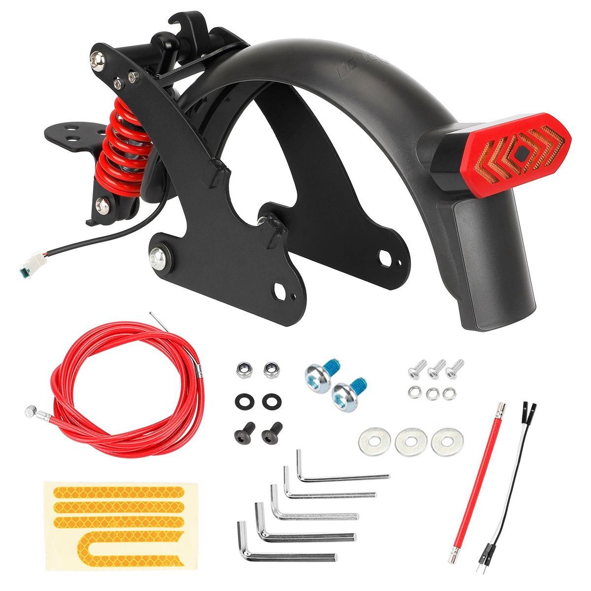 Rear Suspension Kit with Mudguard and LED Taillight for Xiaomi Pro / Pro 2 Electric Scooter Shock Absorption Accessories