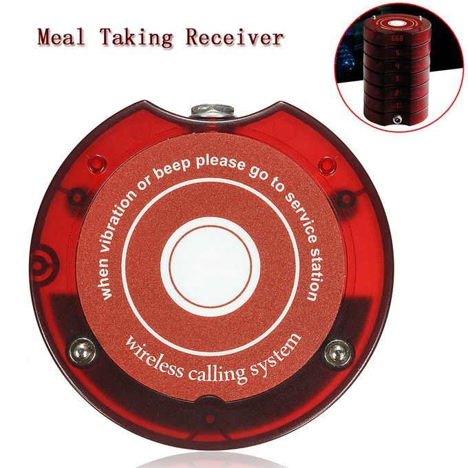1Pc Round Disk Wireless Meal Taking Acceptor Restaurant Coas