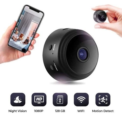 Mini Wireless Camera Wifi 1080p Hd With Night Motion Detection