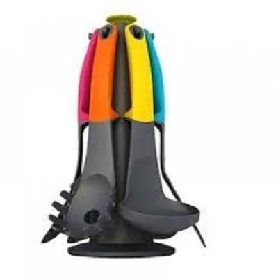 6-piece Non-stick Cooking Spoon Set With Stand