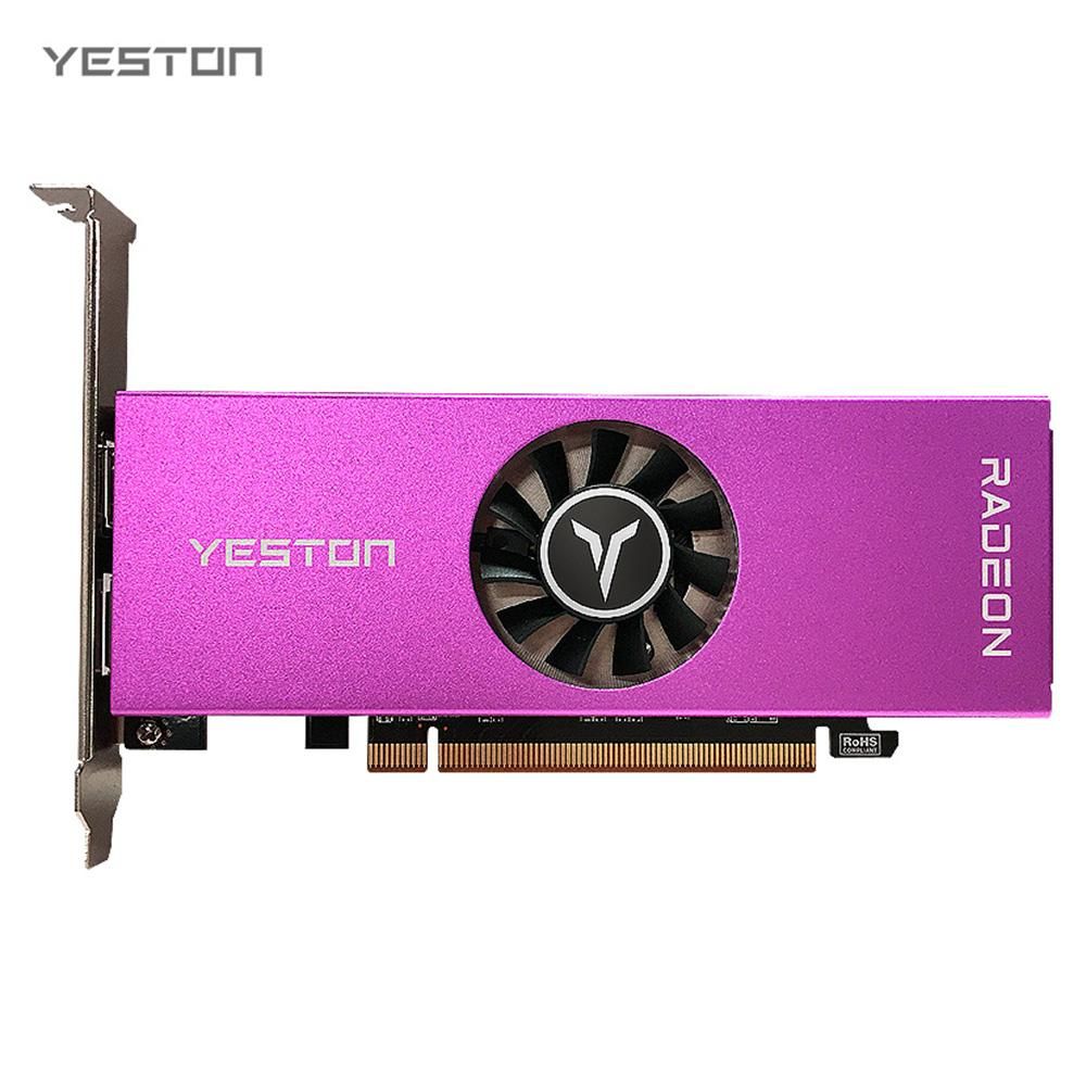 Yeston RX6400-4GD6 LP Graphics Card 4G/64bit/GDDR6 Memory 2039-2321MHz Core Frequency 4K Resolution Single Cooling Fan HD+DP Output Ports