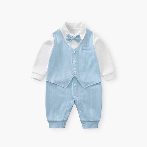 BABY BOY CHRISTENING WITH WAISTCOAT - Blue