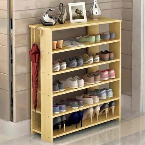 Multi-layers Wooden Shoe Rack- 5 Layers-20 Shoes