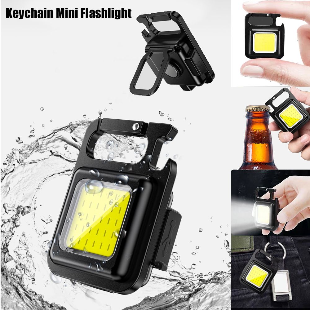 Mini LED Pocket Torch USB Rechargeable Camping Light